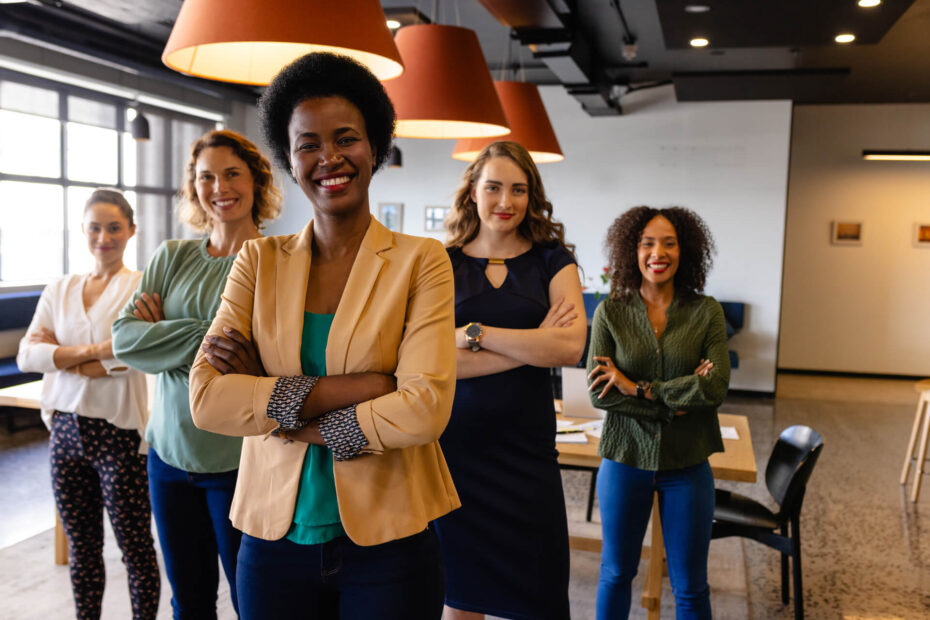 portrait-of-happy-diverse-female-colleagues