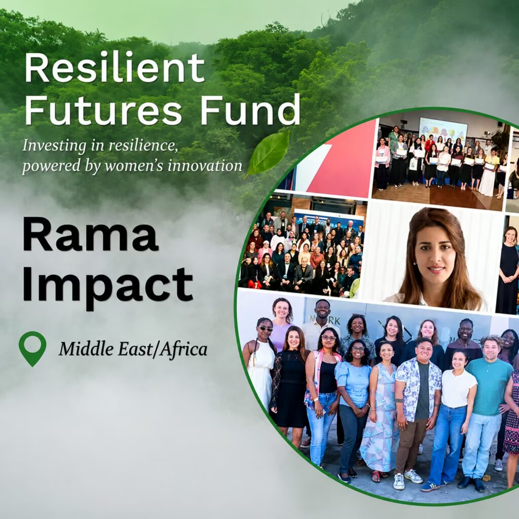 RAMA Impact receives the Resilient Futures Fund grant to support women-owned climate adaptation enterprises across the Middle East and Africa.